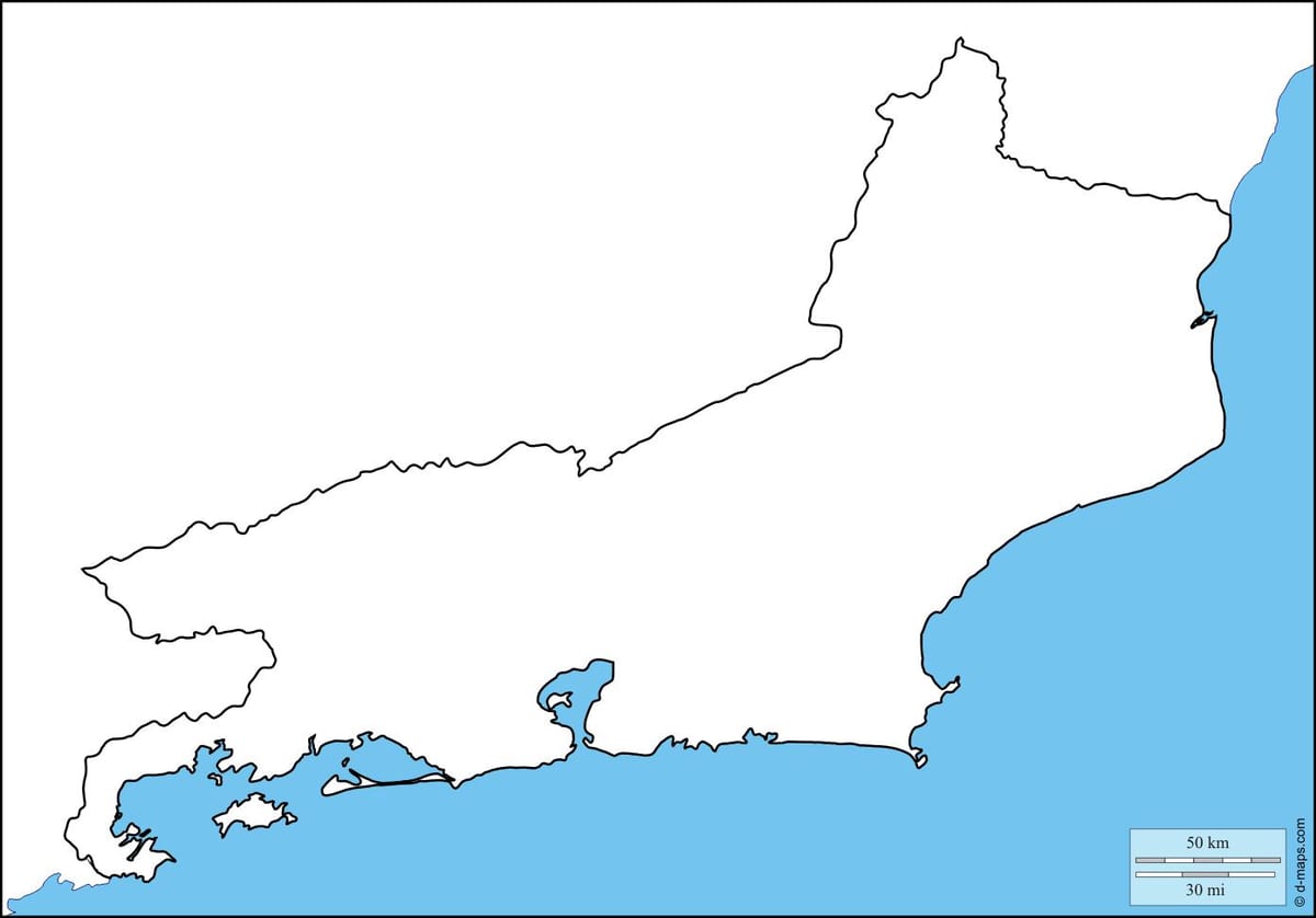 Hotels de Rio de Janeiro esquema mapa