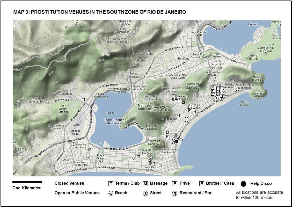 mapa de Rio de Janeiro barri vermell