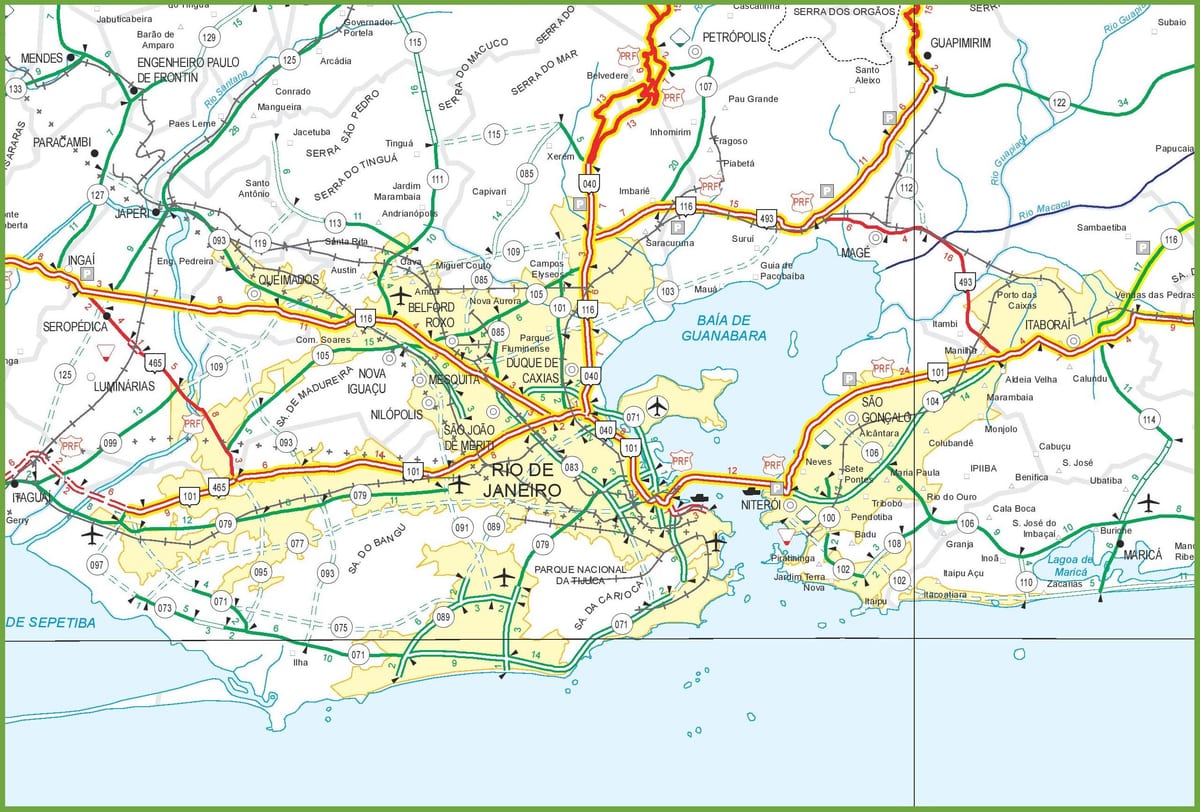 Rio carretera mapa