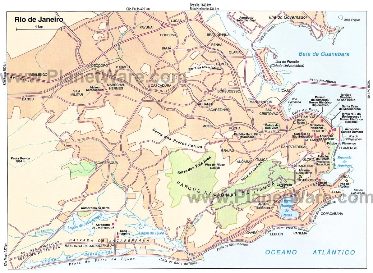 mapa de Rio de Janeiro de la terminal de creuers