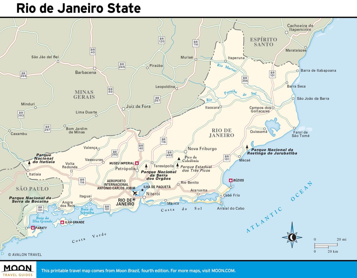 mapa de Rio de Janeiro de l'estat