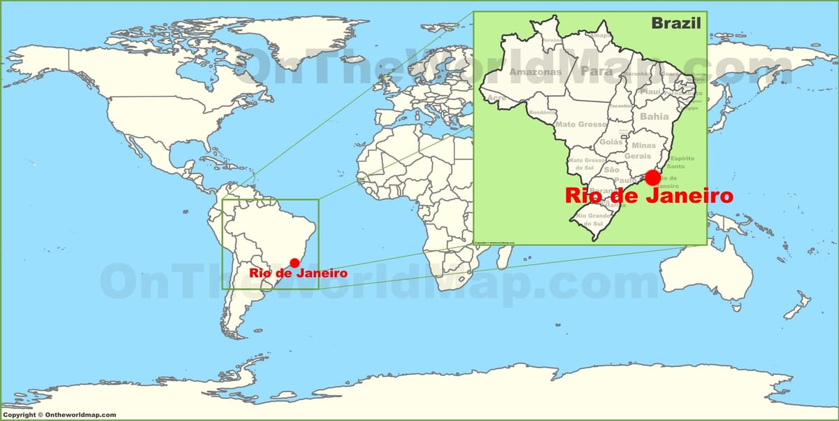 on és Rio de Janeiro situat en el mapa del món