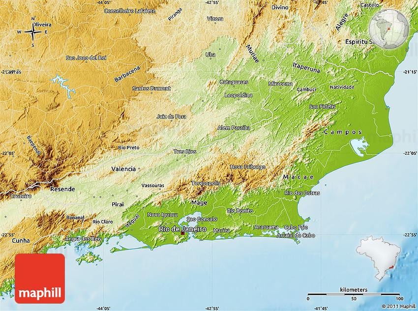 mapa geogràfic de Rio de Janeiro