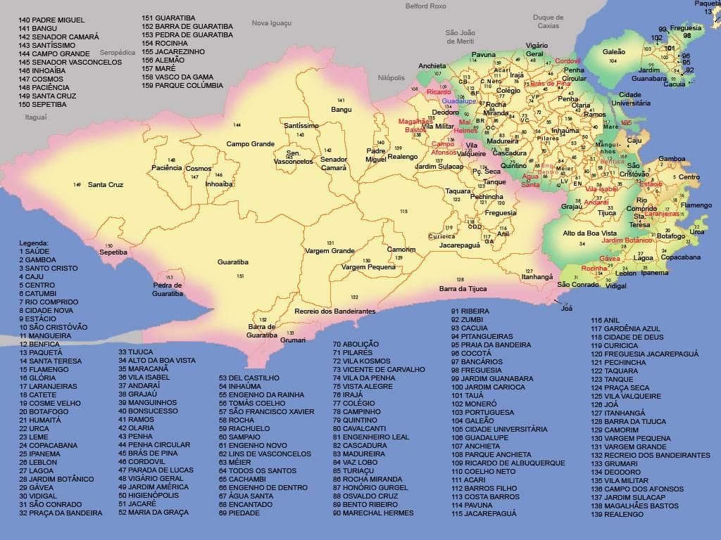 mapa de Rio de Janeiro municipis