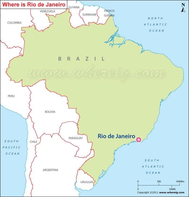 mostra hotels de Rio de Janeiro en un mapa