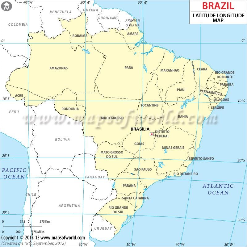 latitud mapa de Rio
