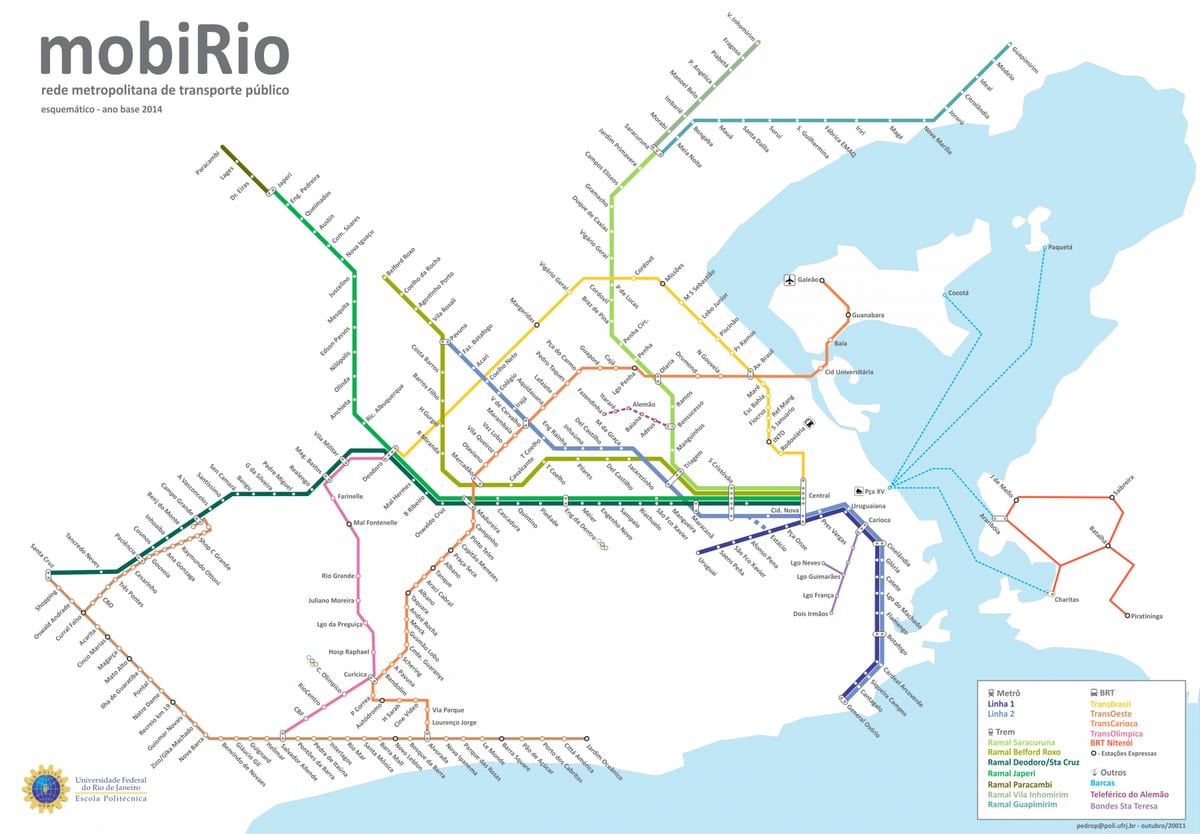 trànsit mapa de Rio