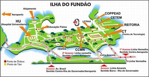 Hotels de Rio de Janeiro escola mapa