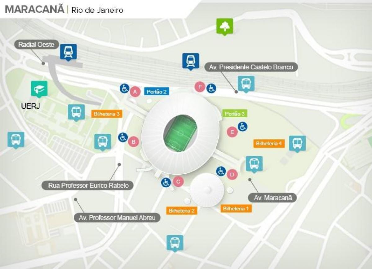 Hotels de Rio de Janeiro estadi mapa