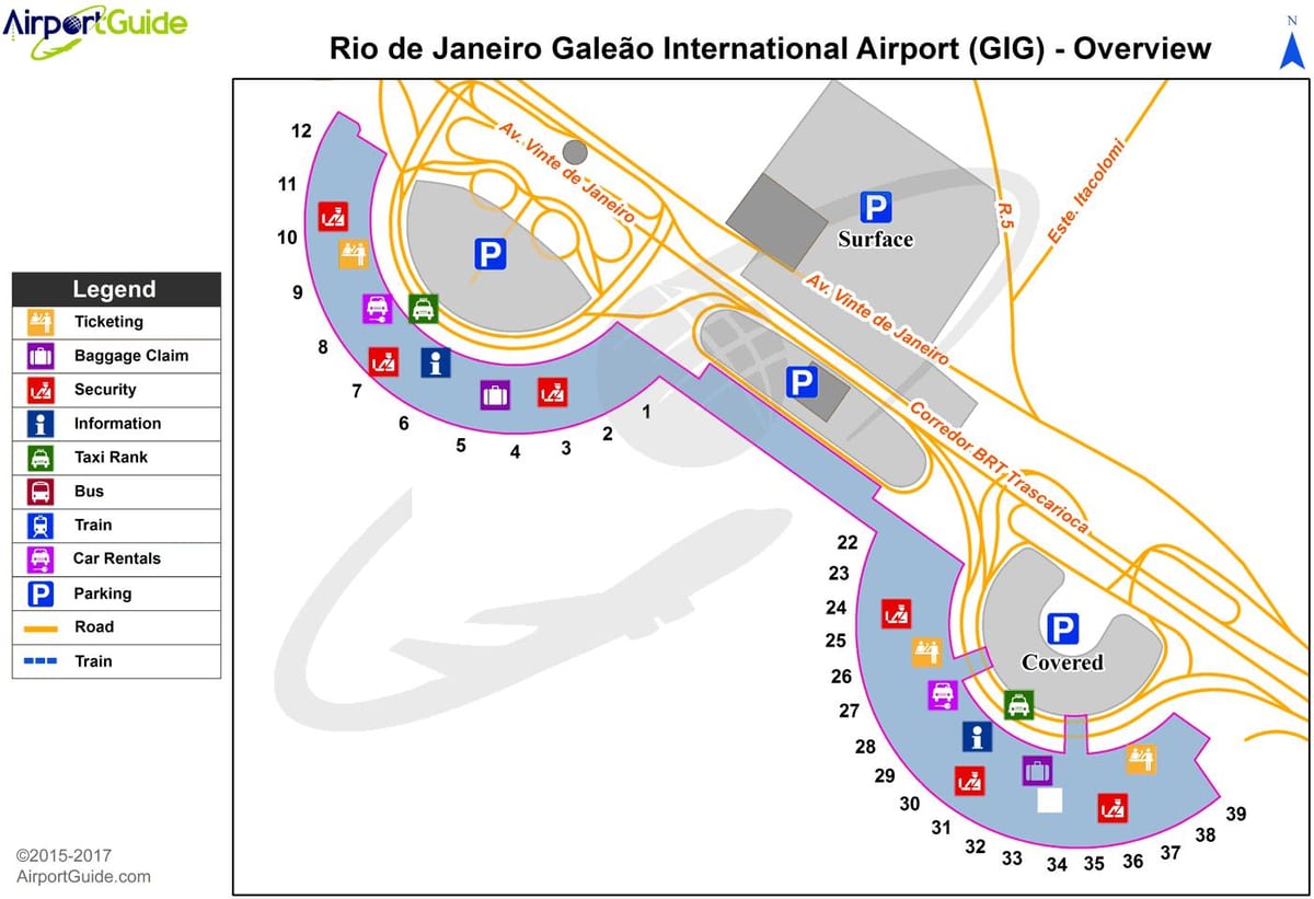 L'aeroport Rio de Janeiro mapa