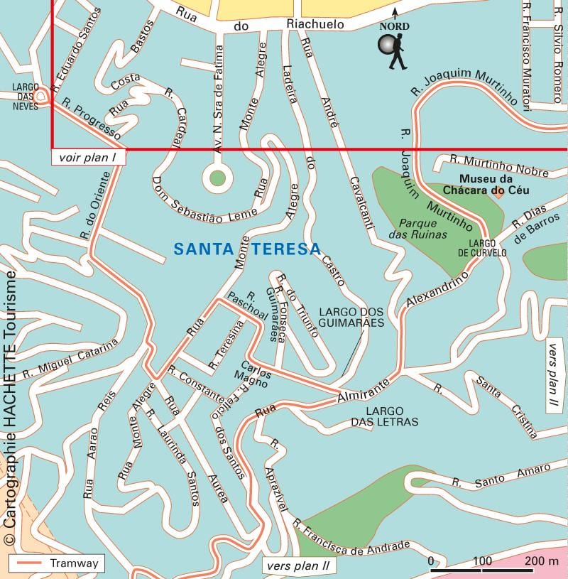 santa teresa de Rio de Janeiro mapa