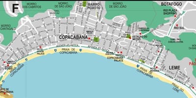 Hotels de Rio de Janeiro mapa - Mapes de Rio de Janeiro (Brasil)
